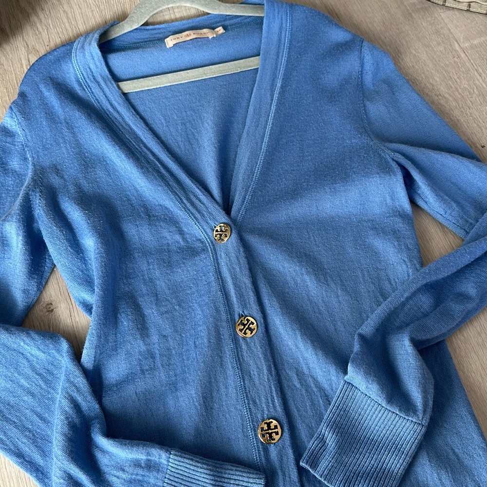 Blue Tory Burch cardigan in s